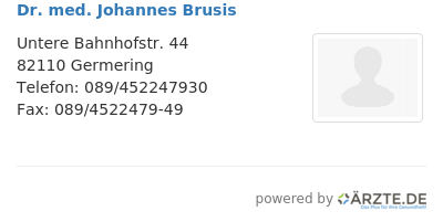 Dr med johannes brusis