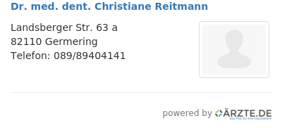 Dr med dent christiane reitmann