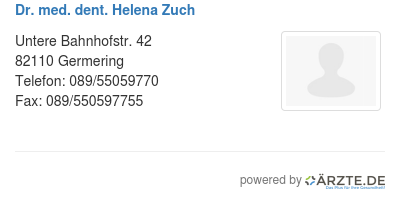 Dr med dent helena zuch