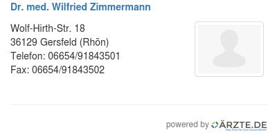Dr med wilfried zimmermann 580930
