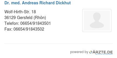Dr med andreas richard dickhut 581014
