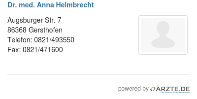 Dr med anna helmbrecht