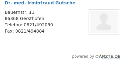 Dr med irmintraud gutsche