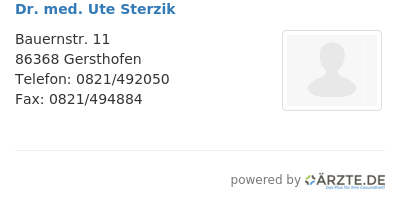 Dr med ute sterzik