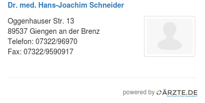 Dr med hans joachim schneider 549619