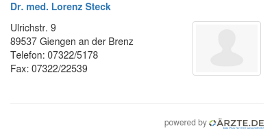 Dr med lorenz steck