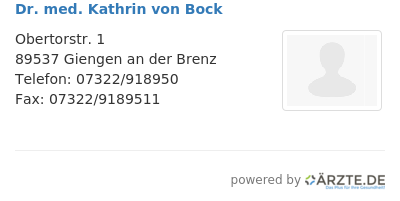Dr med kathrin von bock 570630
