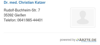 Dr med christian katzer