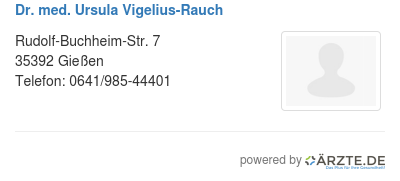 Dr med ursula vigelius rauch