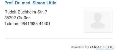 Prof dr med simon little