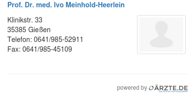 Prof dr med ivo meinhold heerlein