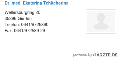 Dr med ekaterina tchitcherina