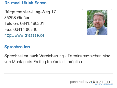 Dr med ulrich sasse