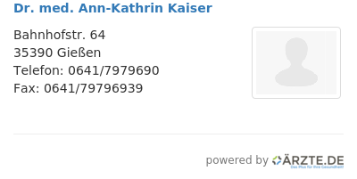 Dr med ann kathrin kaiser