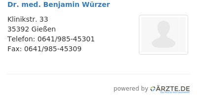 Dr med benjamin wuerzer