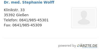 Dr med stephanie wolff