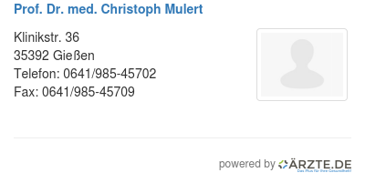Prof dr med christoph mulert