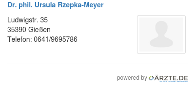 Dr phil ursula rzepka meyer