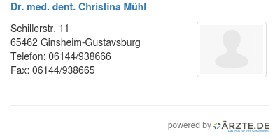 Dr med dent christina muehl