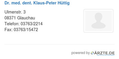 Dr med dent klaus peter huettig