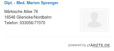 Dipl med marion sprenger