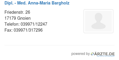Dipl med anna maria bargholz