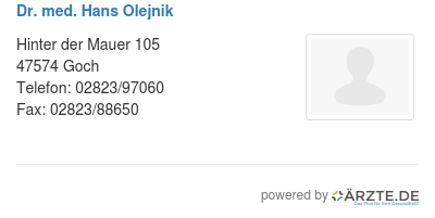 Dr med hans olejnik