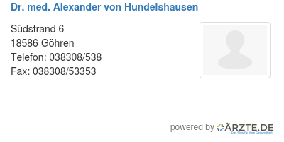Dr med alexander von hundelshausen