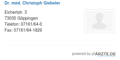 Dr med christoph giebeler