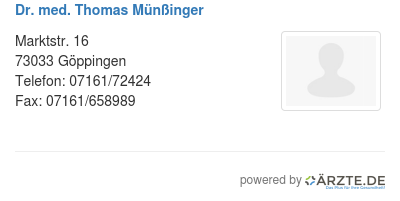 Dr med thomas muenssinger