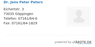 Dr jens peter peters