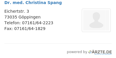 Dr med christina spang
