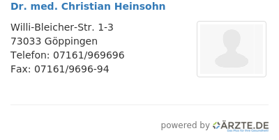 Dr med christian heinsohn