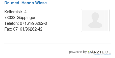 Dr med hanno wiese