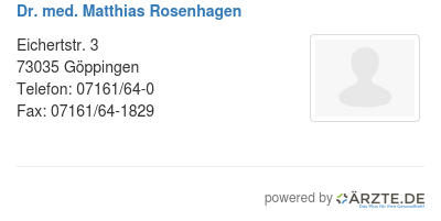 Dr med matthias rosenhagen