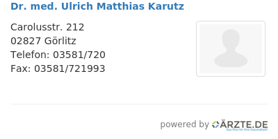 Dr med ulrich matthias karutz
