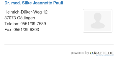 Dr med silke jeannette pauli