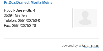 Pr doz dr med moritz meins