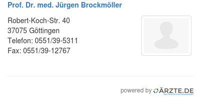 Prof dr med juergen brockmoeller