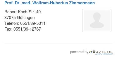 Prof dr med wolfram hubertus zimmermann