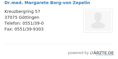 Dr med margarete borg von zepelin