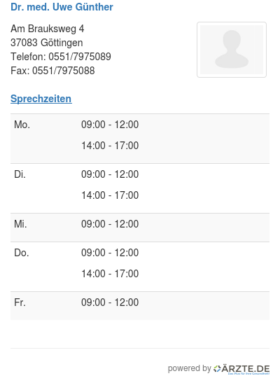 Dr med uwe guenther