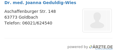 Dr med joanna geduldig wies