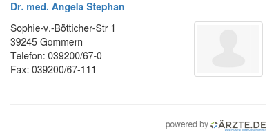 Dr med angela stephan