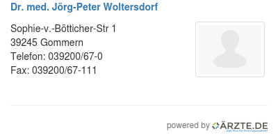 Dr med joerg peter woltersdorf