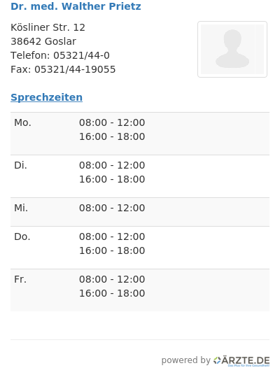 Dr med walther prietz