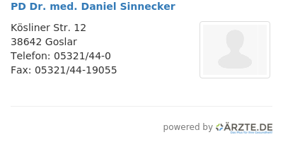 Pd dr med daniel sinnecker