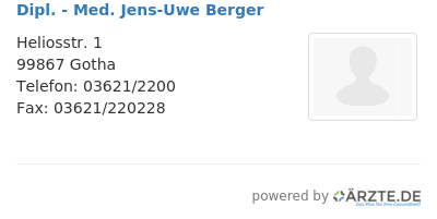 Dipl med jens uwe berger