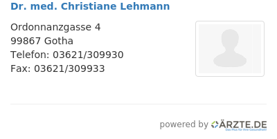 Dr med christiane lehmann