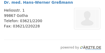 Dr med hans werner gressmann